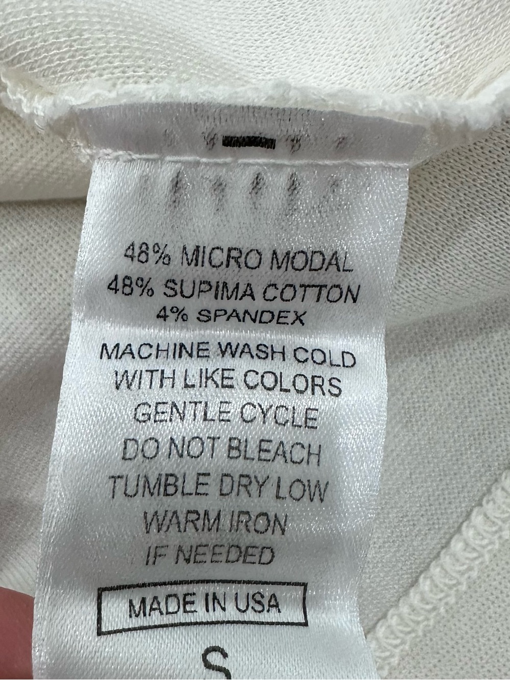 NWOT Crown Jewel crewneck short sleeve top 23 inch in pearl off white small - Picture 4 of 5